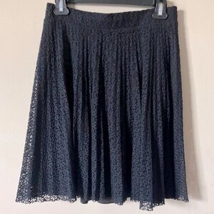 SJS Black Lace Pleated Skirt